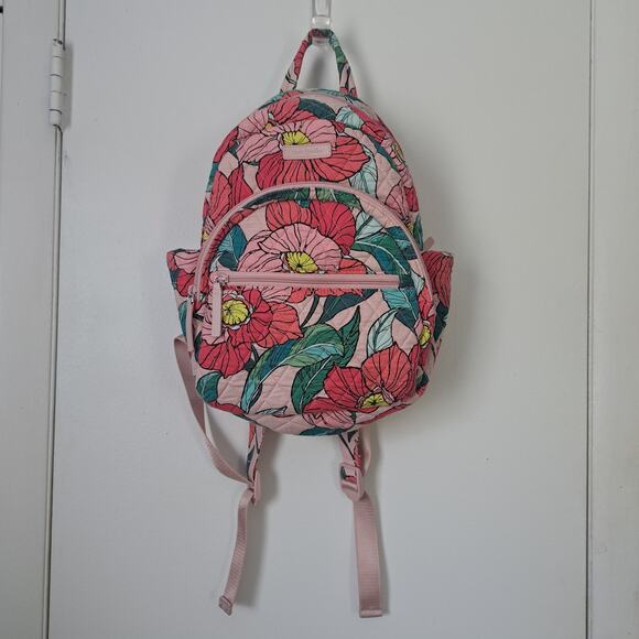 Vera Bradley Handbags - Vera Bradley Vintage Floral Pink Mini Backpack Travel Bag